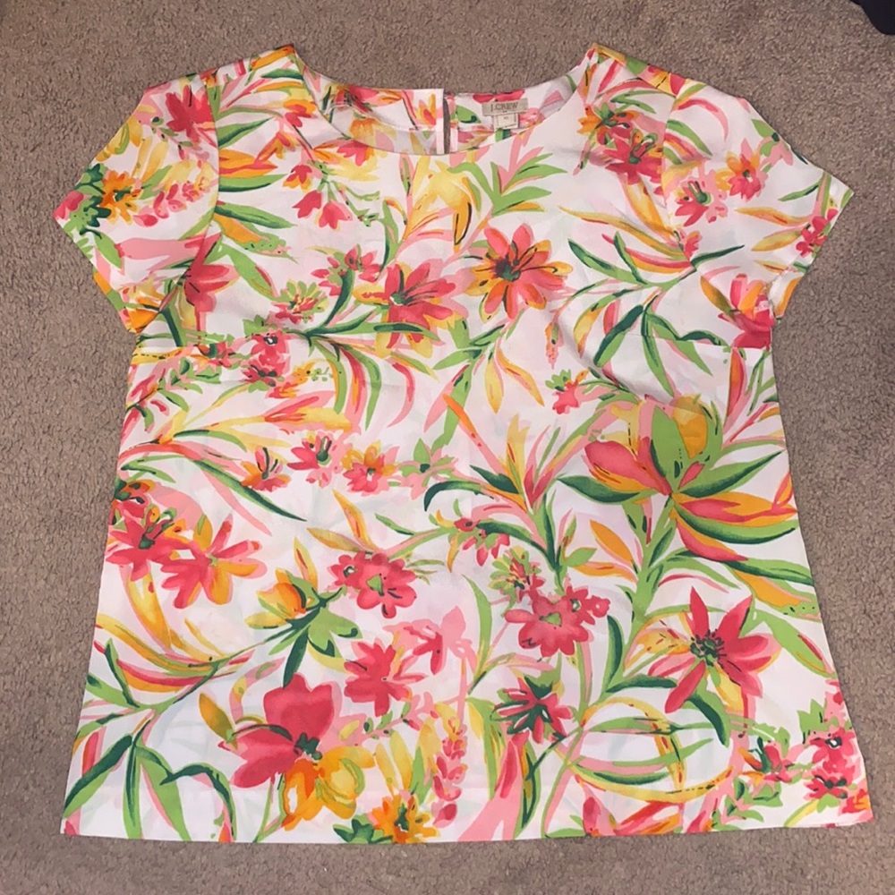 J. Crew floral T-shirt top